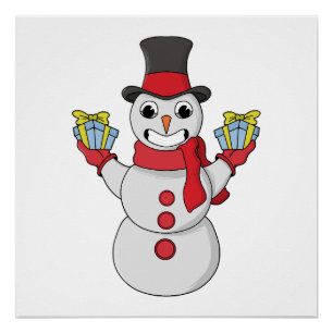 Gifts for you from Snowman Poster