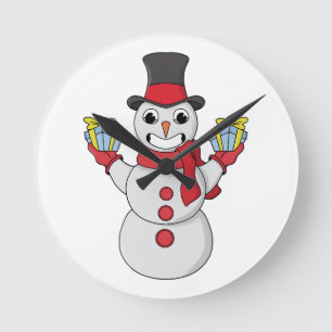 Gifts for you from Snowman Round Clock