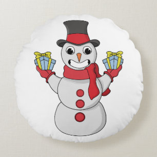 Gifts for you from Snowman Round Cushion