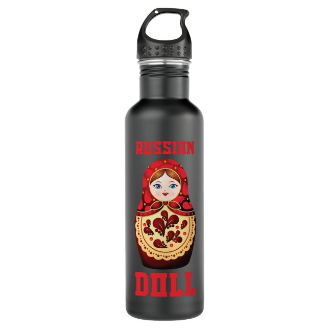 Gifts Idea Matryoshka Doll Unisex Russia Tourist N 710 Ml Water Bottle (Front)