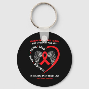 Gifts In Memory Of My Son In Law Heart Disease Awa Key Ring