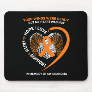 Gifts Kids Women Men Memory Of My Grandma Leukaemi Mouse Mat