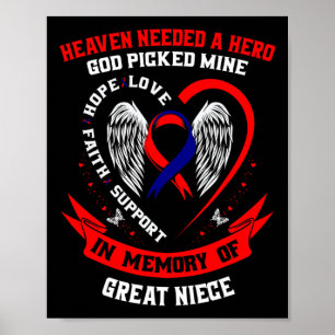 Gifts Loss Great Niece Heart Disease Awareness Chd Poster