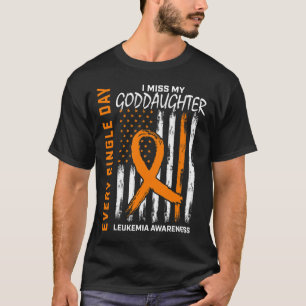 Gifts Loss Of Goddaughter Leukaemia Awareness Flag T-Shirt