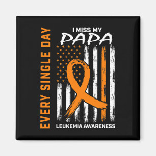 Gifts Loss Of Papa Orange Leukaemia Awareness Flag Magnet