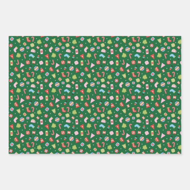 Gifts of Christmas Wrapping Paper Sheet (Front)
