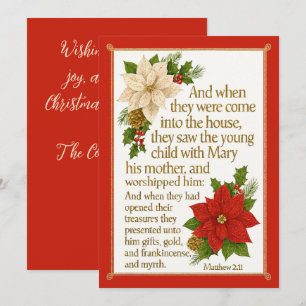 Gifts of Grace – Matthew 2:11 Christmas Blessing Holiday Card