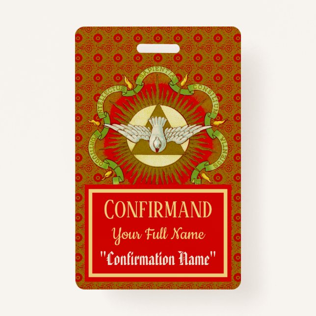 Gifts of the Holy Spirit (BK 026) - Confirmand ID Badge (Front)