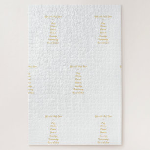 Gifts of The Holy Spirit in 3D Look Golden Script Jigsaw Puzzle
