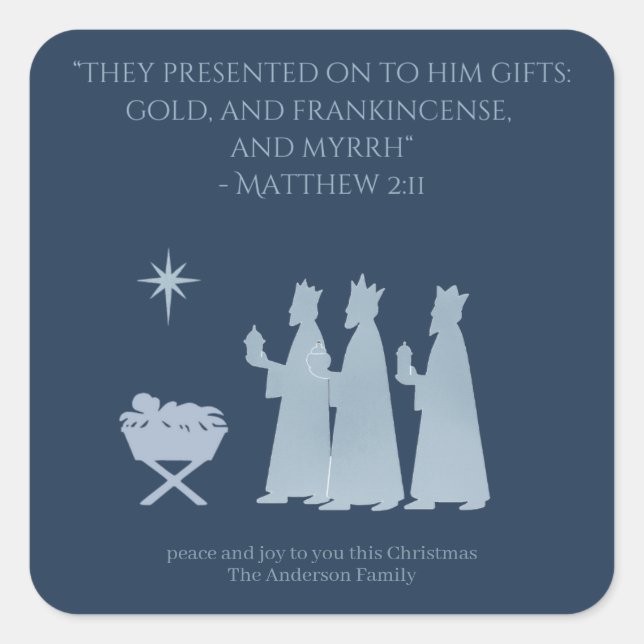 Gifts of the Magi Sticker – Three Kings Nativity (Front)