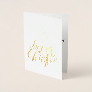 Gifts of the season foil Christmas card