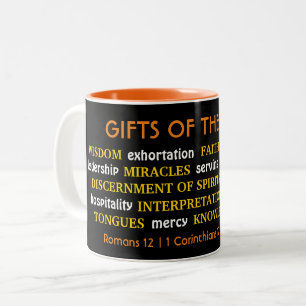 GIFTS OF THE SPIRIT Inspirational Christian Two-Tone Coffee Mug