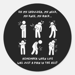 Gifts Old People 50th 60th 70th Birthday  Classic Round Sticker