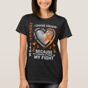 Gifts Orange Fighter Cousin Multiple Sclerosis Awa T-Shirt