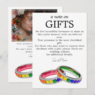 🌈 Gifts + Photo LGBTQ Intertwined in Pride Enclosure Card