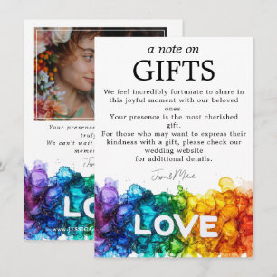 🌈 Gifts + Photo LGBTQ Painted With Love Enclosure Card