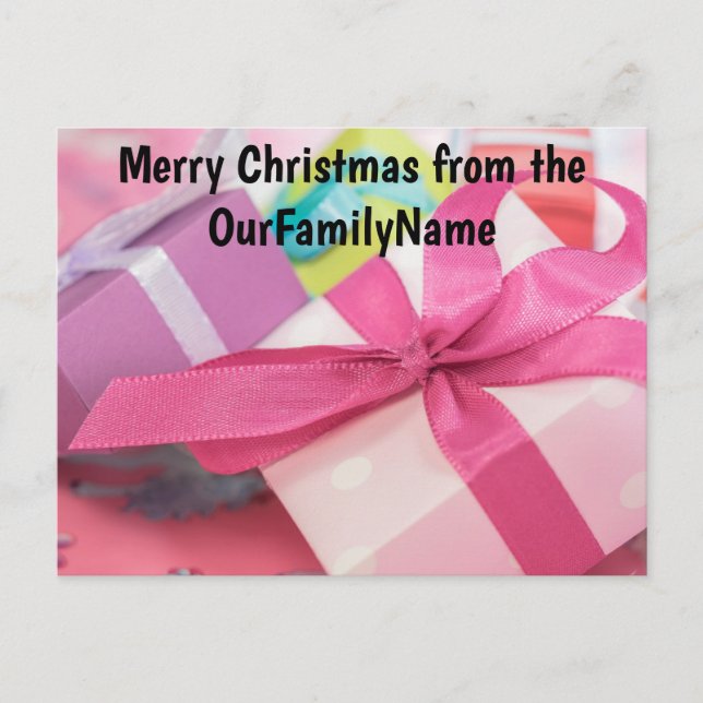 Gifts Presents Christmas Customise Postcard (Front)