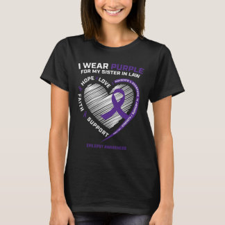 Gifts Products Women Purple Sister In Law Epilepsy T-Shirt