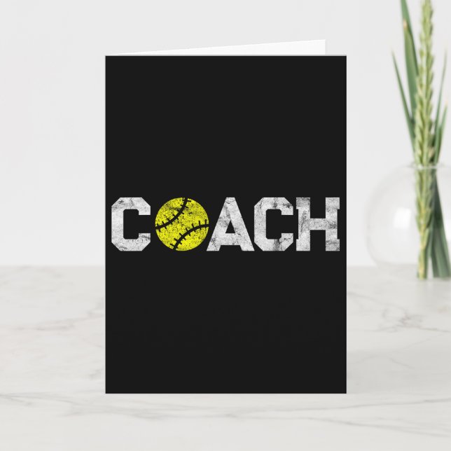 Gifts Softll Coaches Appreciation - Softll Coach  Card (Front)