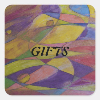 GIFTS STICKER TAGS BY ARTIST PAULA REILLY.