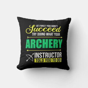 Gifts Teacher Archery Instructor Coach Cushion