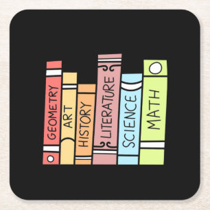 Gifts Teacher   Back to School Homeschool Square Paper Coaster