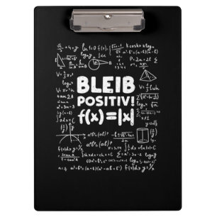 Gifts Teacher Bleib Positiv Math Teacher Clipboard