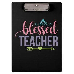 Gifts Teacher Blessed Teacher Clipboard