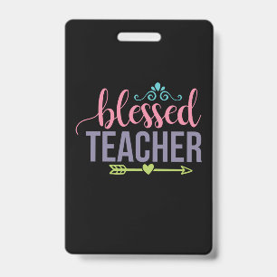 Gifts Teacher Blessed Teacher ID Badge