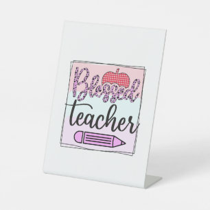 Gifts Teacher Blessed Teacher Pedestal Sign