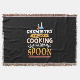 Gifts Teacher Chemistry Is Like Cooking Throw Blanket