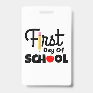 Gifts Teacher First Day Of School ID Badge