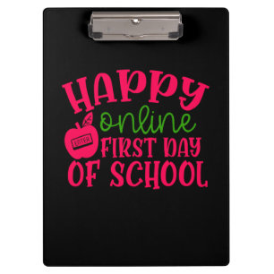 Gifts Teacher Happy Online First Day Of School Clipboard