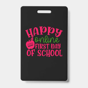 Gifts Teacher Happy Online First Day Of School ID Badge