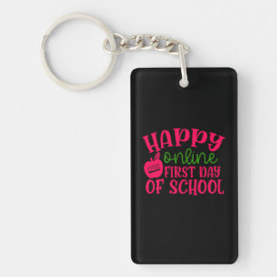 Gifts Teacher Happy Online First Day Of School Key Ring
