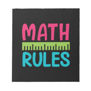 Gifts Teacher   Math Rules Notepad