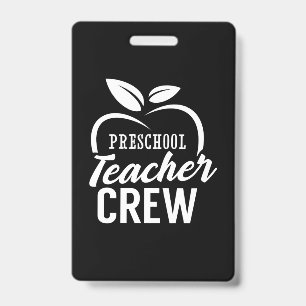 Gifts Teacher   Preschool Teacher Crew ID Badge