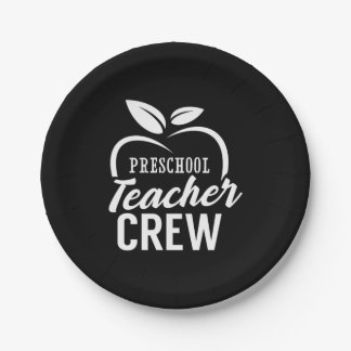 Gifts Teacher | Preschool Teacher Crew Paper Plate