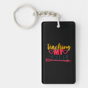 Gifts Teacher Teaching My Tribe Key Ring