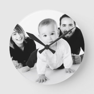 Gifts Under $50 for Him Personalised Photo Round Clock
