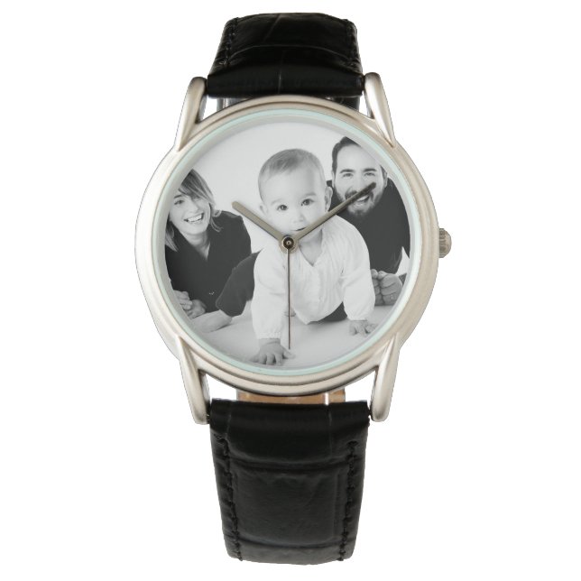 Gifts Under $75 for Him Personalised Photo Watch (Front)