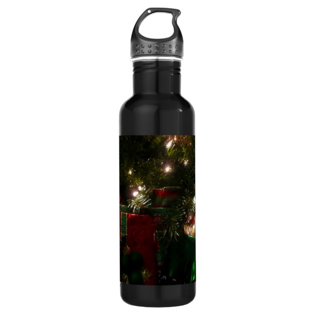 Gifts Under the Tree Christmas Holiday 710 Ml Water Bottle (Front)