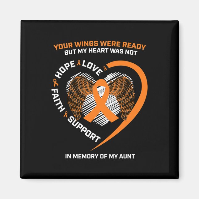 Gifts Women Men Kids In Memory Of My Aunt Leukaemi Magnet (Front)