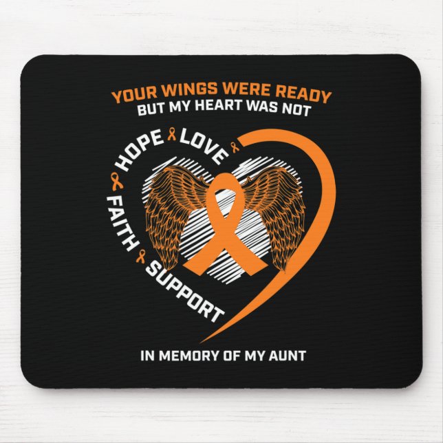 Gifts Women Men Kids In Memory Of My Aunt Leukaemi Mouse Mat (Front)