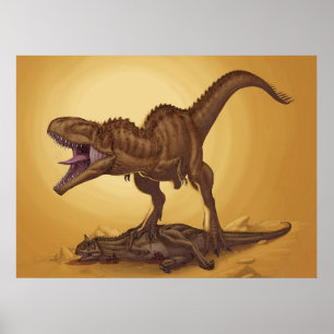 Giganotosaurus carolinii and Carnotaurus Poster