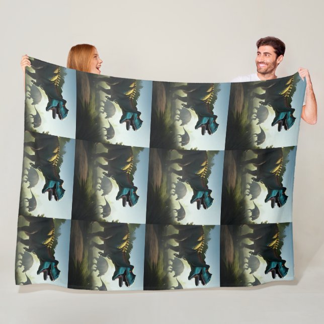 Giganotosaurus Dinosaurs Prowling,  Fleece Blanket (In Situ)