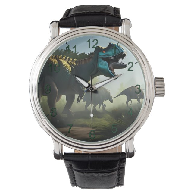 Giganotosaurus Dinosaurs Prowling, Mens Watch (Front)