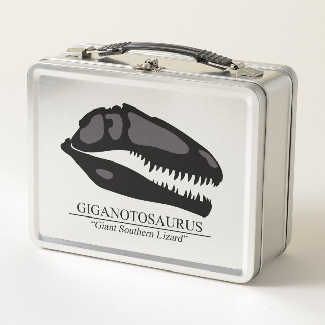 Giganotosaurus Skull Metal Lunch Box (Front)