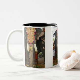 gigantic elephant Two-Tone coffee mug