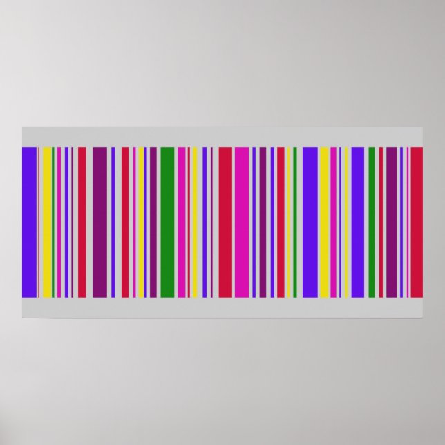 Gigantic Multi colour  Barcode Art Poster (Front)